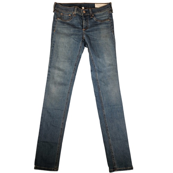 Rag & Bone Skinny Jeans Size 26 Blue Denim Mid-Rise Womenswear Casual - Picture 1 of 12
